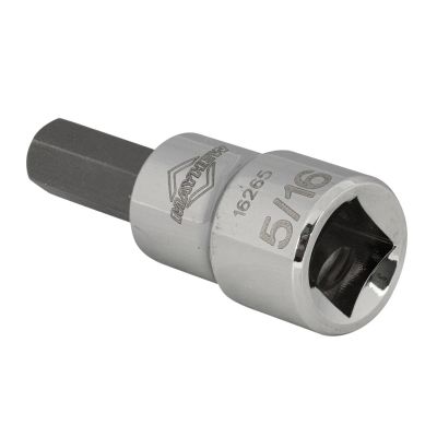 MAY16265 image(0) - Mayhew Mayhew 5/16-Inch SAE Hex Short Insert Socket Bit, 3/8-Inch Drive