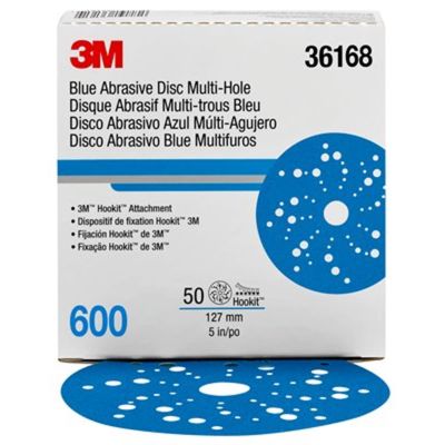 MMM36168 image(0) - 3M 3M Hookit Blue Abrasive Disc Multihole 36168 (4PK)