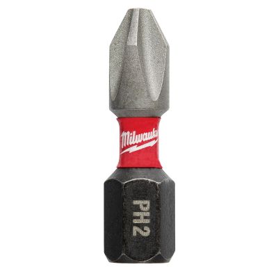 MLW48-32-4114 image(0) - Milwaukee Tool SHOCKWAVE Impact Phillips #2 Insert Bits (25 Pack)