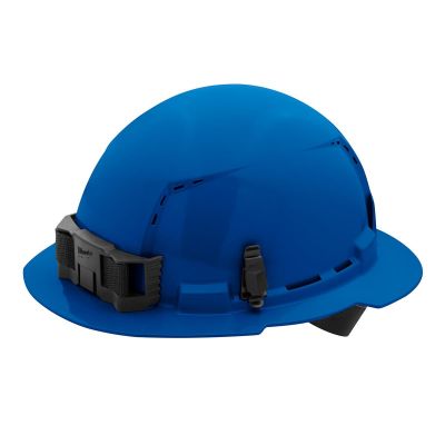 MLW48-73-1205 image(0) - Blue Full Brim Vented Hard Hat w/4pt Ratcheting Suspension - Type 1, Class C
