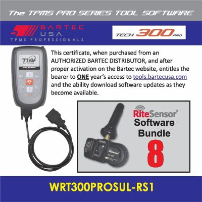 BATWRT300PROSULRS1E image(0) - Bartec USA 1 Year Software License for the Tech300PROC w/ 8 RITE-SENSORS