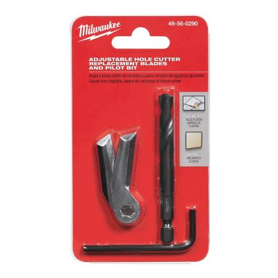 MLW49-56-0290 image(0) - Milwaukee Tool Adjustable Hole Cutter Replacement Blades and Pilot Bit