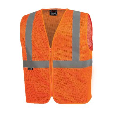 SRWV1025050U-L image(0) - Pioneer Pioneer - Mesh Safety Vest No Pockets - Hi-Vis Orange - Size Large