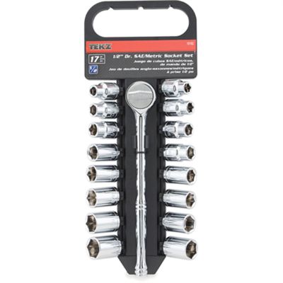 TIT18182 image(0) - TITAN SOCKET SET 1/2" DR 17PC SAE/MM