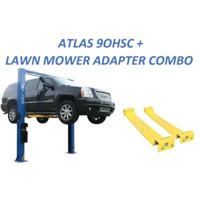 ATEATTD-9OHSC-COMBO image(0) - Atlas Equipment 9OHSC 2-Post Lift + Lawn Mower Adapter Combo (WILL CALL)