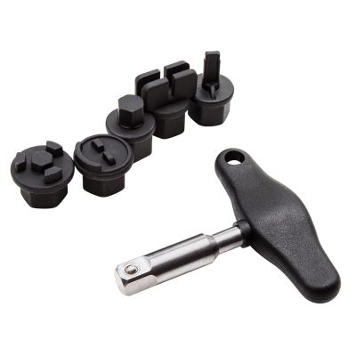 JSP42439 image(0) - J S Products 6-Piece Oil Drain Plug Wrench Kit