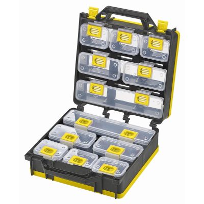 LDS1010497 image(0) - LDS (ShopSol) Storage Case 2- Sided 12 bins with Carry Strap