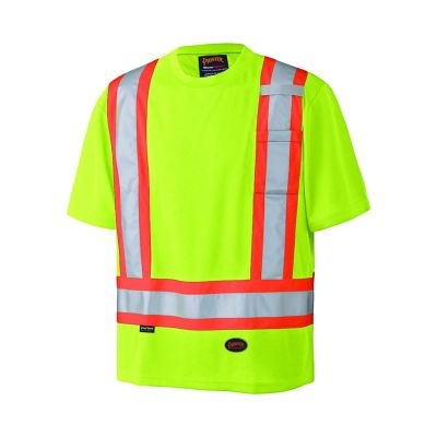 SRWV1051160U-M image(0) - Pioneer Pioneer - Birdseye Safety T-Shirt - Hi-Viz Yellow/Green - Size Medium