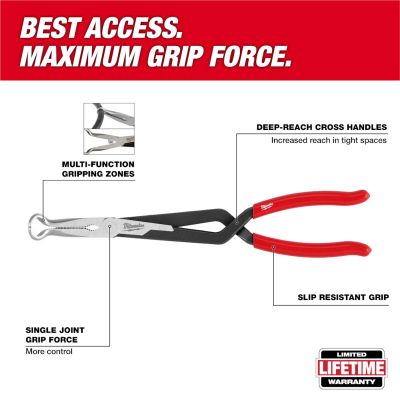 MLW48-22-6562 image(1) - Milwaukee Tool 13" Long Reach Hose Grip Pliers - 3/4"