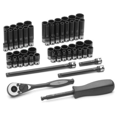 GRE89253CRD image(0) - Grey Pneumatic 1/4" Dr. 53pc Fract. & Metric Duo-Socket Set - 12