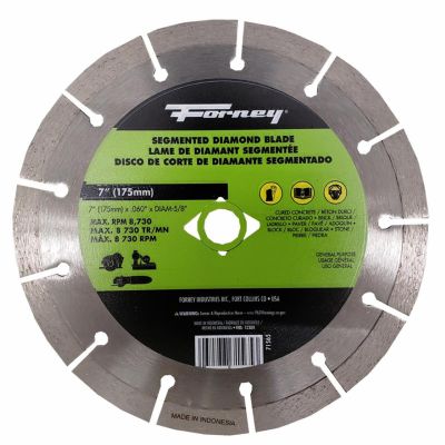 FOR71565 image(0) - Forney Industries Diamond Cut-Off Blade, Segmented, 7 in