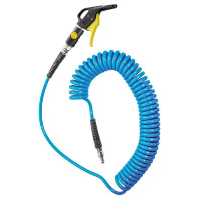 PRVBGKPASCO254 image(0) - 1/4" ID x 13' Coil hose with 1/4" prevoS1 ARO 210 safety coupling, OSHA blow gun and 1/4"  plug