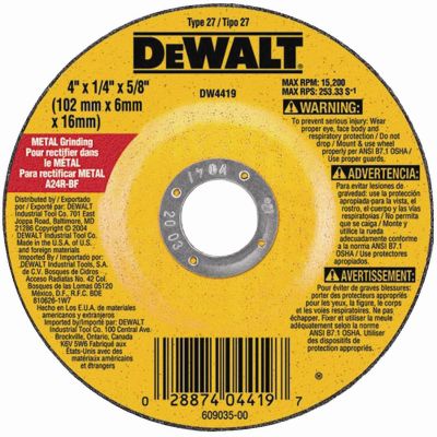 DWTDW4419 image(0) - DeWalt DCW METAL 4"X4/4"X5/8"