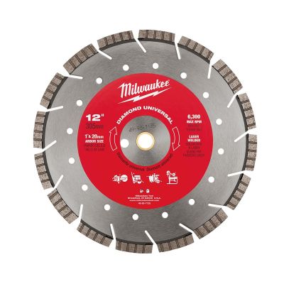 MLW49-93-7135 image(0) - Milwaukee Tool 12" Diamond Universal segmented-turbo
