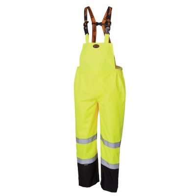SRWV1200461U-XL image(0) - Pioneer - 300D Ripstop Waterproof Safety Bib Pant - Hi-Vis Yellow/Green - Size XL
