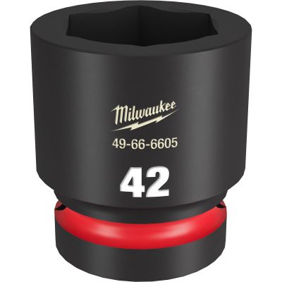 MLW49-66-6605 image(0) - Milwaukee Tool SHOCKWAVE Impact Duty 1"Drive 42MM Standard 6 Point Socket