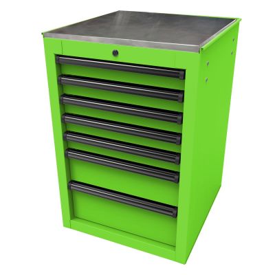 HOMLG08022070 image(0) - RS PRO 22 in. 7-Drawer Side Cabinet, Lime Green