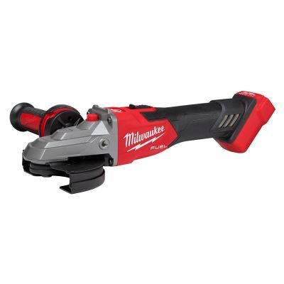 MLW2887-20 image(0) - Milwaukee Tool M18 FUEL 5" Flathead Braking Grinder, Slide Switch Lock-On