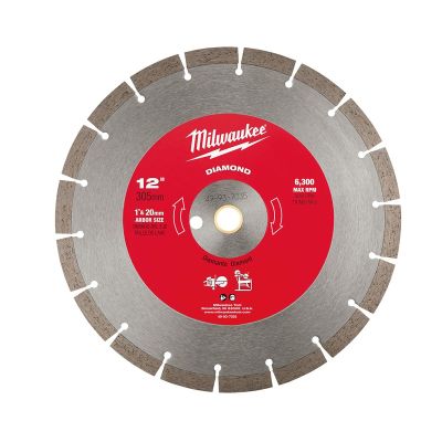 MLW49-93-7035 image(0) - Milwaukee Tool 12" Diamond Segmented