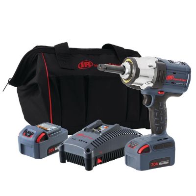 IRTW7252-K22 image(0) - Ingersoll Rand 20V High-torque 1/2" Cordless Impact Wrench Kit, 1500 ft-lbs Nut-busting Torque, 2 Batteries and Charger, 2" Extended Anvil