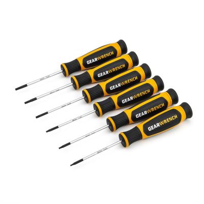 KDT80056H image(0) - GearWrench 6 Pc. Torx® Mini Dual Material Screwdriver Set