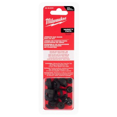 MLW49-16-0101 image(0) - Milwaukee Tool Jobsite Earbuds Ear Tip Kit
