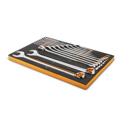 KDTGWMSCWL12SAE image(0) - GearWrench 19 Piece 12 Point Long Pattern Combination SAE Wrench Set in Foam Storage Tray