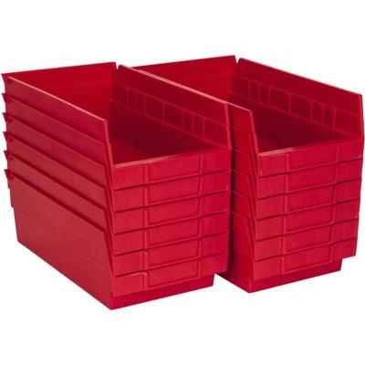 MRO89827083-EA image(0) - Msc Industrial Supply Shelf Bin, Red, 4 Inch x 11 5/8 Inch x 6 5/8 inch -12 Pack