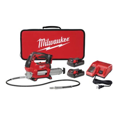 MLW2646-22CT image(0) - Milwaukee Tool M18 Cordless 2-Speed Grease Gun Kit