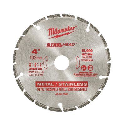 MLW49-93-7800 image(0) - Milwaukee Tool 4" SteelHead Diamond Cut-Off