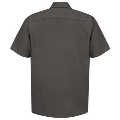 VFISP24CH-SS-4XL image(0) - Workwear Outfitters Men's Short Sleeve Indust. Work Shirt Charcoal, 4XL