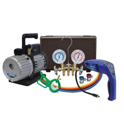 MSC90062-B-KIT image(0) - Mastercool 3 CFM Vacuum Pump with 55100-R Leak Detector