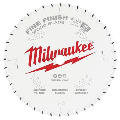 MLW48-41-0726 image(0) - Milwaukee Tool 7-1/4" 40T Fine Finish Circular Saw Blades Bulk 10