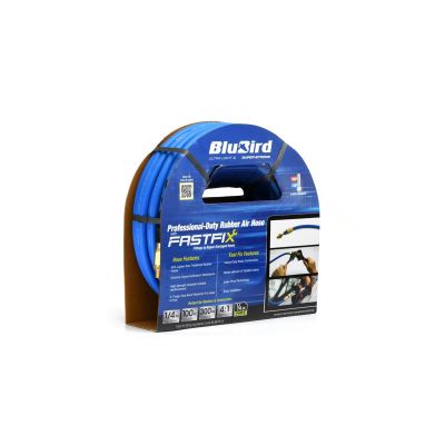 BLBBB14100-FX image(0) - BluBird BluBird Rubber Air Hose Fastfix Edition 1/4" x 100'