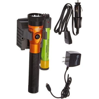STL75490 image(0) - Streamlight Stinger DS LED HL High Lumen Rechargeable Flashlight with Dual Switches - Orange