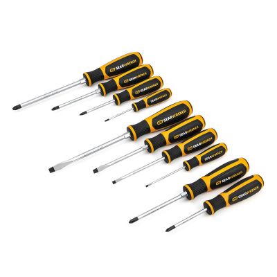 KDT80060H image(0) - GearWrench 10 Pc. Phillips®/Slotted/Pozidriv® Dual Material Screwdriver Set