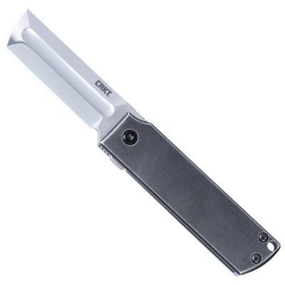 CRK5915 image(0) - CRKT (Columbia River Knife) MinimalX™ Gray Everyday Carry Folding Knife: Razor Style with 12C27 Steel Blade, Stainless Steel Handle