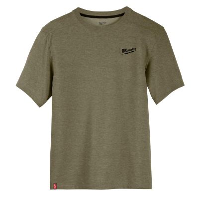 MLW603GN-S image(0) - Milwaukee Tool HYBRID WORK TEE - SS GREEN S