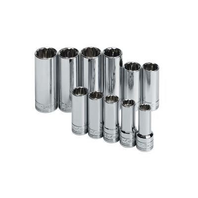 SKT1871 image(0) - S K Hand Tools SOCKET SET 3/8IN. DRIVE 11PC METRIC DEEP 12 POINT