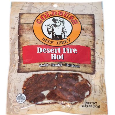 GRJ72134 image(0) - Gold Rush Jerky Desert Fire Hot 2.85 oz. Goldrush Beef Jerky (12-C