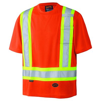 SRWV1051150U-M image(0) - Pioneer Pioneer - Birdseye Safety T-Shirt - Hi-Viz Orange - Size Medium