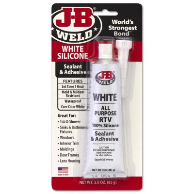 JBW31312 image(0) - J B Weld J-B Weld 31312 White All-Purpose RTV Silicone Sealant and Adhesive - 3 oz.