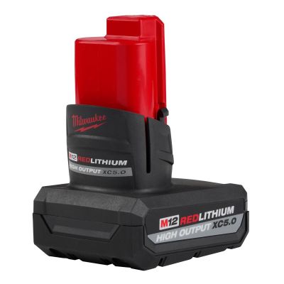 MLW48-11-2450 image(0) - Milwaukee Tool M12 REDLITHIUM HIGH OUTPUT XC5.0 Battery Pack