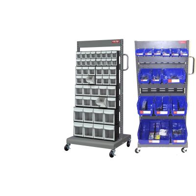 Shuter Mobile Parts Cart, FO305 1, Sided 40 Tip Out Bins 1010546