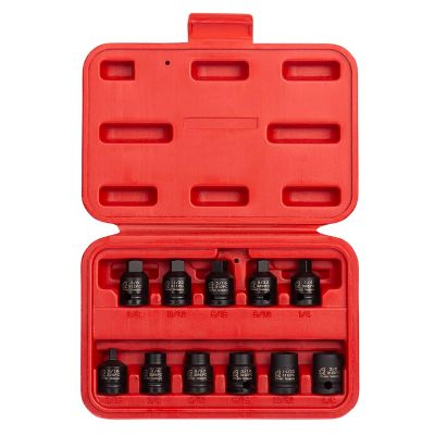 SUN3841 image(0) - Sunex 3/8" DR. PIPE PLUG SOCKET, 11 PC.