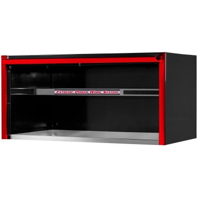 EXTEX5501HCQBKRD image(0) - Extreme Tools® EXQ Series 55in W x 30in D Professional Extreme Power Workstation Hutch  Black w Red Handle