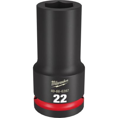 MLW49-66-6397 image(0) - Milwaukee Tool SHOCKWAVE Impact Duty 3/4"Drive 22MM Deep 6 Point Socket