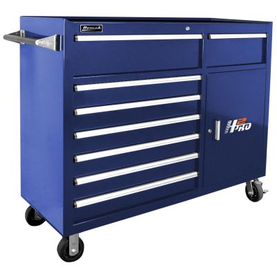 HOMBL04056082 image(0) - 56 in. H2Pro Series 8 Drawer Rolling Cabinet, Blue