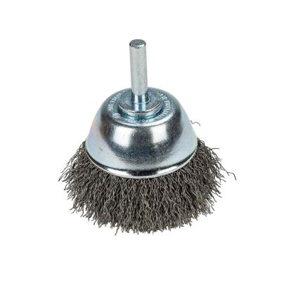 FOR60005 image(0) - Forney Industries Command PRO Cup Brush, Crimped, 2-1/2 in x .014 in x 1/4 in Shank