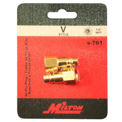 MILS-761 image(0) - HI-Flo V-Style 1/4" FNPT Brass Plug 2/cd